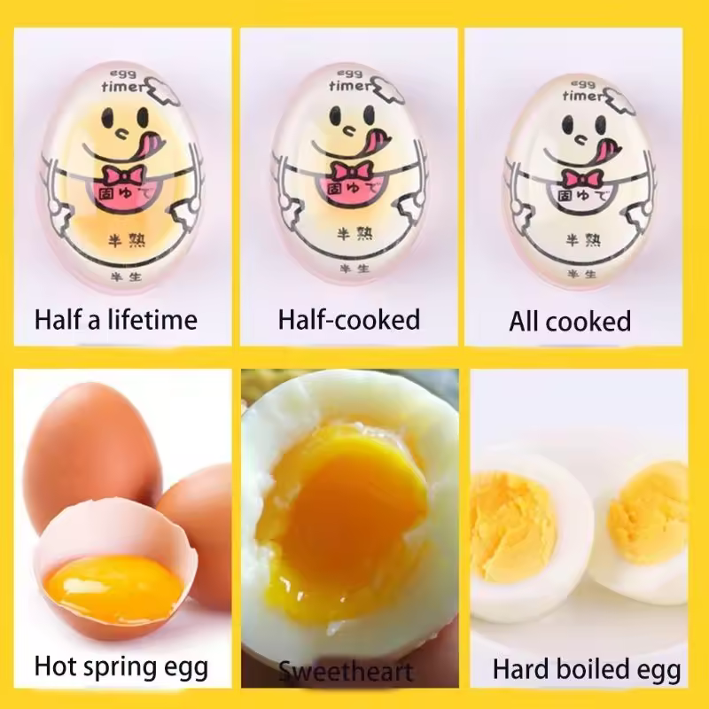 4  Pcs Egg Timer Color Changing Boil